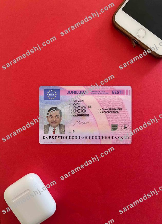 Estonia driving license photolook FRONT